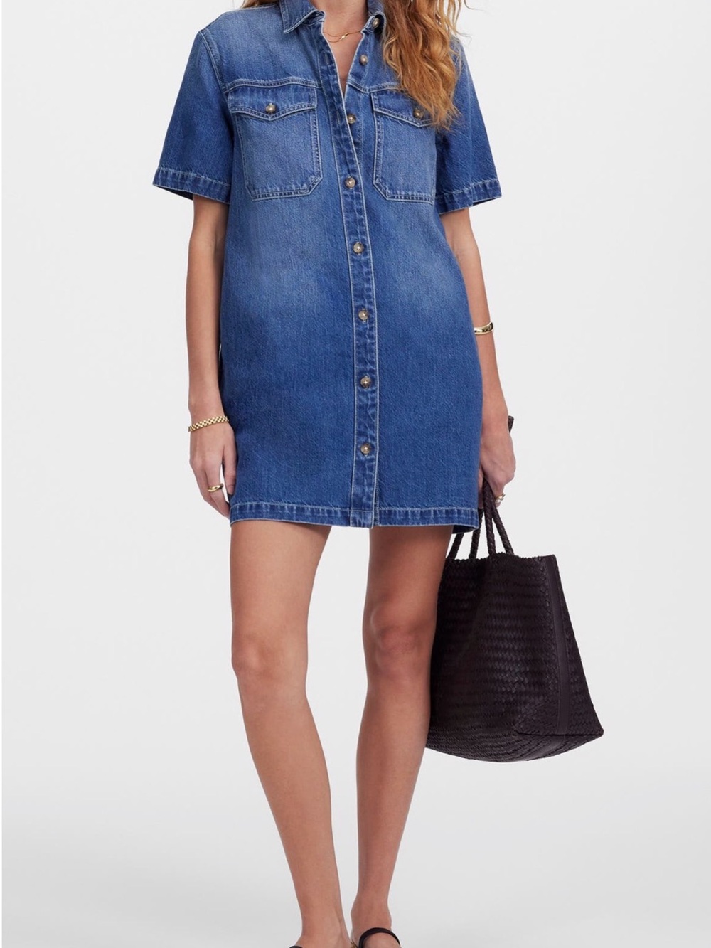 Madewell Boxy Short Sleeve Shirtdress